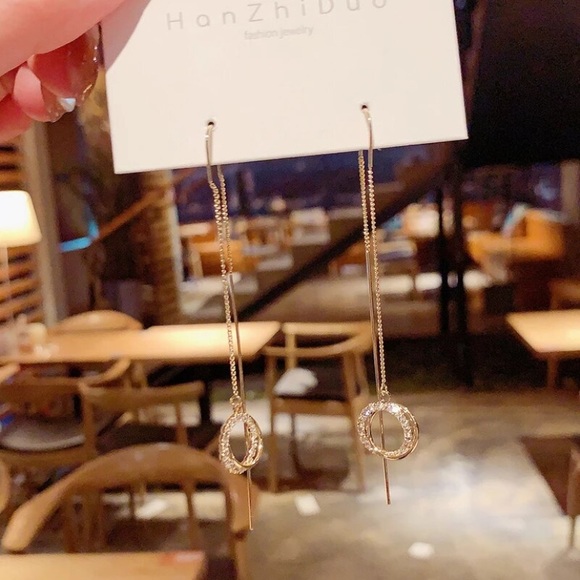 New 18k gold plated luxury tassel earrings - Picture 2 of 4